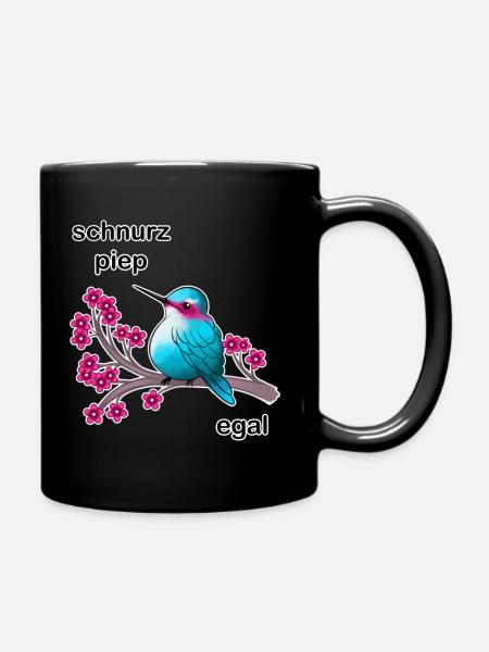 Vogel - Tasse einfarbig - Schwarz