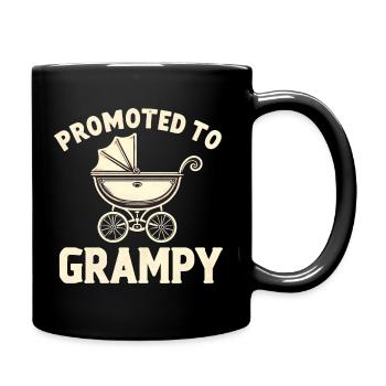 Promoted to Grampy A Grandpas Pride - Full Colour Mug - black - Right