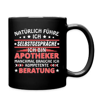 Ich führe Selbstgespräche - Apotheker Edition - Tasse einfarbig - Schwarz - Rechts