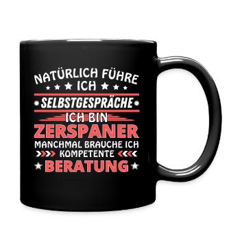 Je me parle à soi-même - Édition Zerspaner - Mug uni - noir - Droite