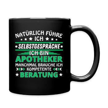 Ich führe Selbstgespräche - Apotheker Edition - Tasse einfarbig - Schwarz - Rechts