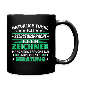 Je me parle à soi-même - Édition Zeichner - Mug uni - noir - Droite