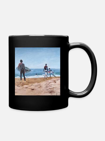 Surfeurs - Côte Atlantique - Mug uni - noir