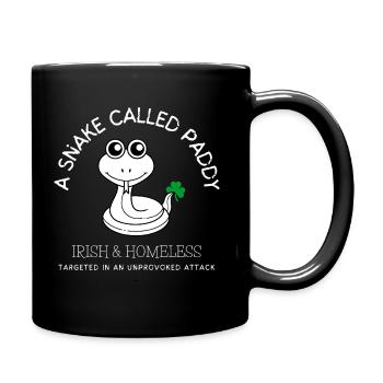 St. Patrick's Day - Hilarious Irish Wit with Paddy - Full Colour Mug - black - Right