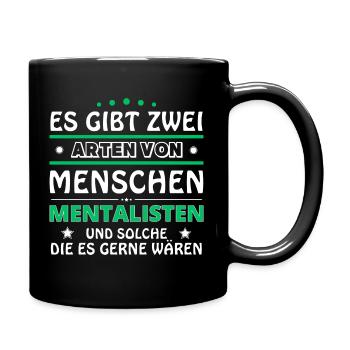 Mentalisten Geschenk - zwei Arten von... Design - Tasse einfarbig - Schwarz - Rechts