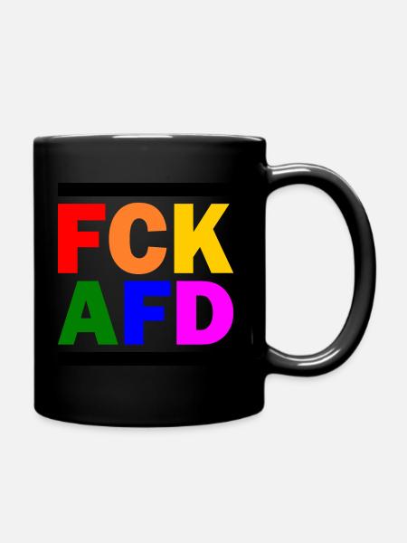Fck afd - Tasse einfarbig - Schwarz