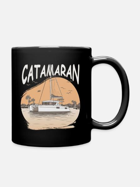 Catamaran - Catamaran - Love for double hulls - Full Colour Mug - black