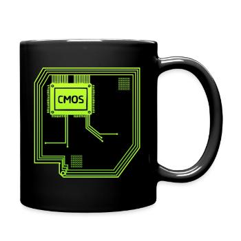 Computerchip Computertechniker - Tasse einfarbig - Schwarz - Rechts