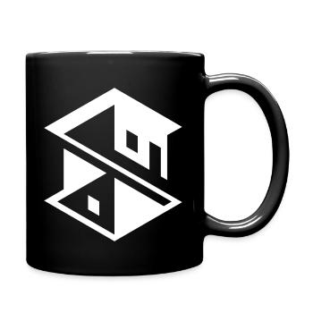 Unreal Estate Records Logo White - Tasse einfarbig - Schwarz - Rechts