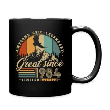 Great Since 1984 Vintage Vintage Birthday - Full Colour Mug - black - Right