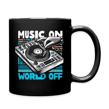 Music On World Off - Pour les amateurs de fête et de musique - Mug uni - noir - Droite
