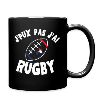 J peux pas j ai Rugby - Mug uni - noir - Droite