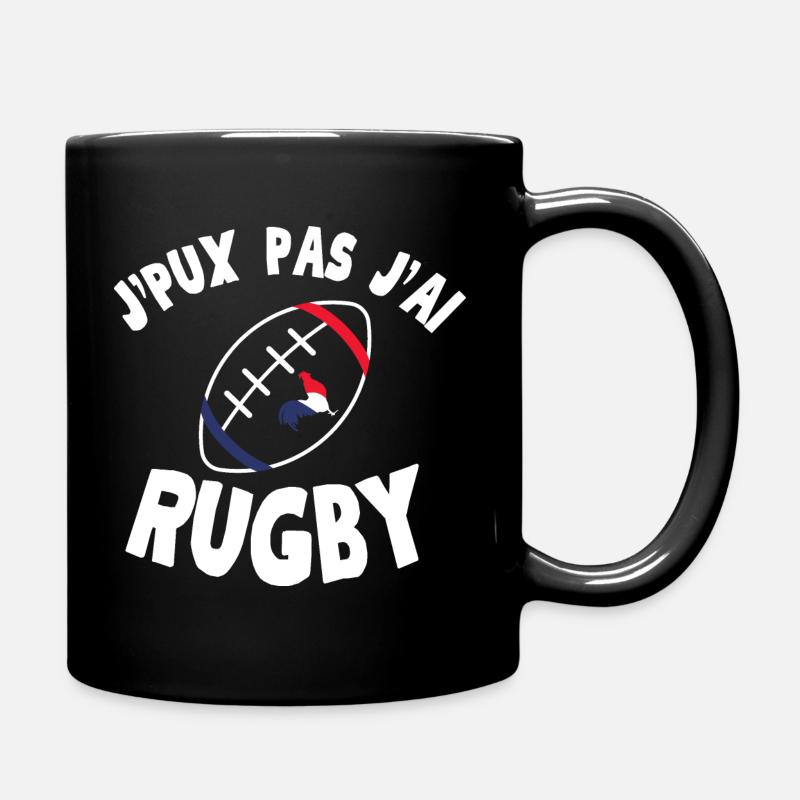J peux pas j ai Rugby - Mug uni - noir