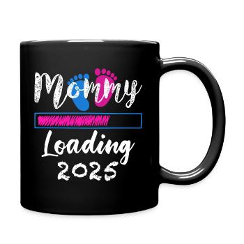 Femme enceinte 2025, maman chargement 2025 - Mug uni - noir - Droite