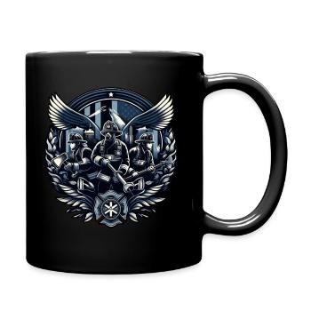 Fire brigade for firefighters and the firefighter - Full Colour Mug - black - Right