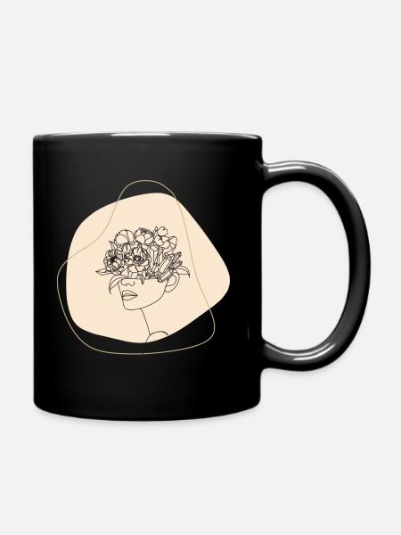 Frauen blühen - Tasse einfarbig - Schwarz