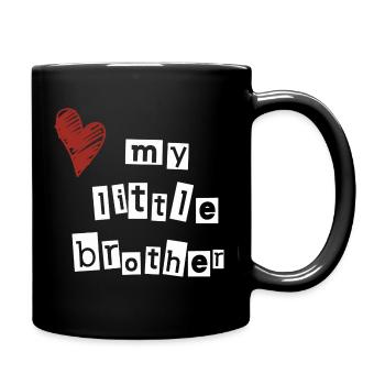 J’aime mon petit frère - Mug uni - noir - Droite
