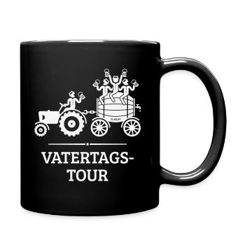 Vatertagstour Trecker Bierfass (Vatertag / White) - Tasse einfarbig - Schwarz - Rechts