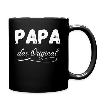Papa das Original - Tasse einfarbig - Schwarz - Rechts