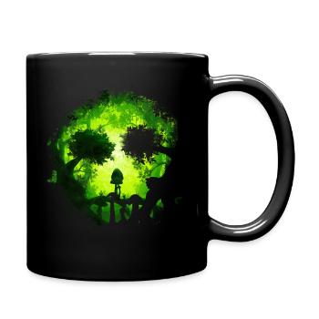 Peinture à l’aquarelle Skull Forest - Mug uni - noir - Droite