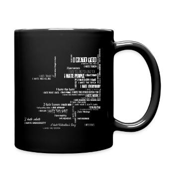 Hater - Tasse einfarbig - Schwarz - Rechts