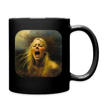 Düstere Horror Banshee - Tasse einfarbig - Schwarz - Rechts