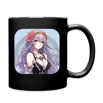 Cute Anime Girl - Full Colour Mug - black - Right