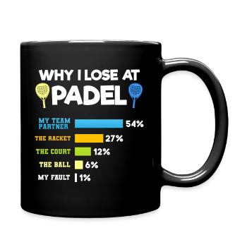 Padel Paddle Raquette Sport I Cadeau - Mug uni - noir - Droite
