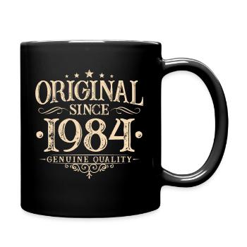 Original seit 1984 Jahrgang Vintage Geburtstag - Tasse einfarbig - Schwarz - Rechts