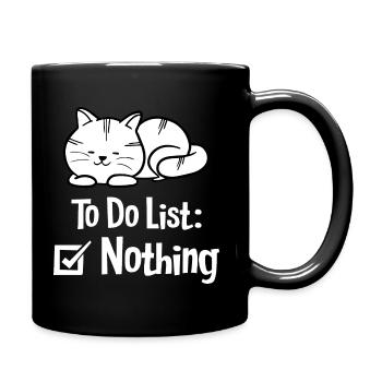 To Do List - Nothing - Tasse einfarbig - Schwarz - Rechts