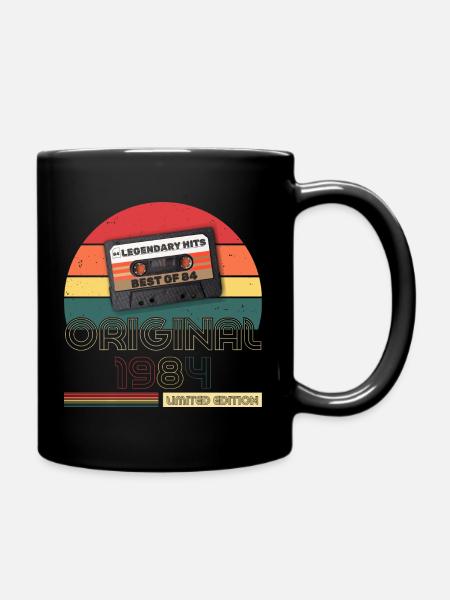 1984 Vintage Retro Geburtstagsgeschenk auf T-Shirt - Tasse einfarbig - Schwarz
