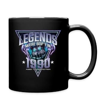 Legends were born in 1990 - Full Colour Mug - black - Right