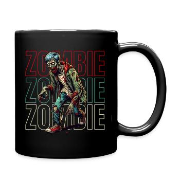 Happy Halloween Zombie Design für Gruselfans - Tasse einfarbig - Schwarz - Rechts