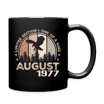Unvergleichlich seit August 1977, 47. Jahrestag - Tasse einfarbig - Schwarz - Rechts