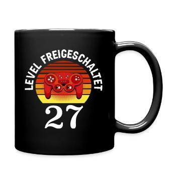 Level 27 Unlocked 27 Birthday 27 years old - Full Colour Mug - black - Right