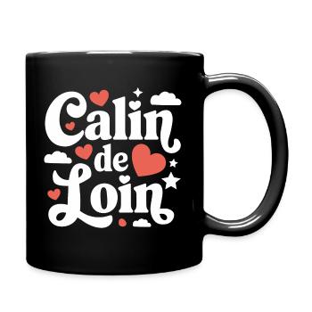 Calin de loin - Mug uni - noir - Droite