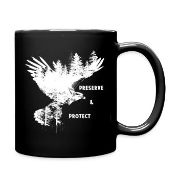 Preserrve & Protect Milan Rouge Oiseau de Proie - Mug uni - noir - Droite