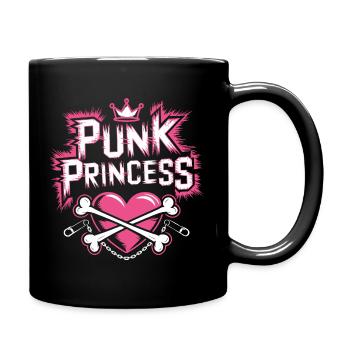 Femme Punk Princesse Rockeuse Punk - Mug uni - noir - Droite