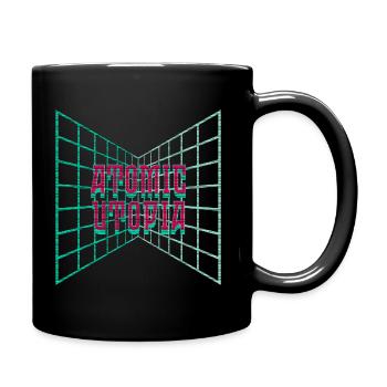 Atomic Utopia - Digital Tile Grid - Full Colour Mug - black - Right
