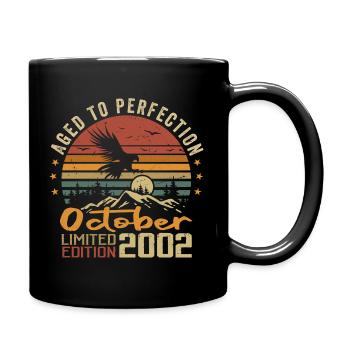 Vintage October 2002 - October 2002 Retro Gift - Full Colour Mug - black - Right