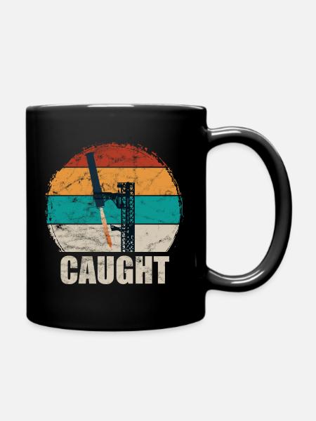 Caught - Raumfahrt - Rakete - Greifarme - fangen - Tasse einfarbig - Schwarz