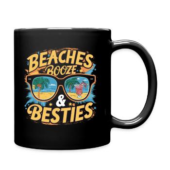 Girls' Vacation – Beaches, Drinks, Girlfriends - Full Colour Mug - black - Right