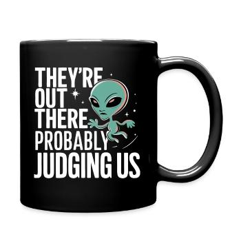 Alien UFO Aliens Außerirdischer - Full Colour Mug - black - Right