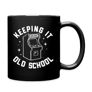 Arcade Spielhalle Spielautomat Gamer Gaming - Tasse einfarbig - Schwarz - Rechts