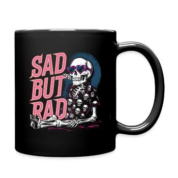 Cooler Goth-Look mit Tiefgang - Tasse einfarbig - Schwarz - Rechts