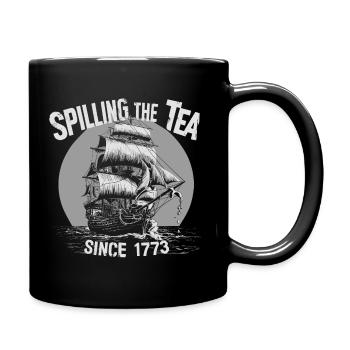 Spilling tea since 1773 – Humorous story - Full Colour Mug - black - Right