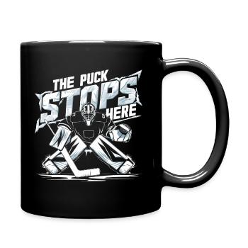 Eishockey-Statement für Verteidiger - Tasse einfarbig - Schwarz - Rechts