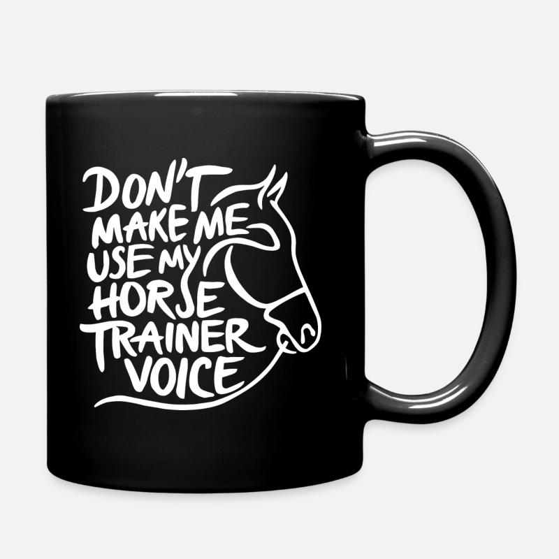 Reittrainer Humor mit Stil und Durchsetzungskraft - Tasse einfarbig - Schwarz