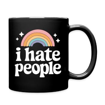 Lustig Sarkasmus sarkastischer Humor Ironie - Tasse einfarbig - Schwarz - Rechts