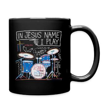 Rhythm for faith - Full Colour Mug - black - Right